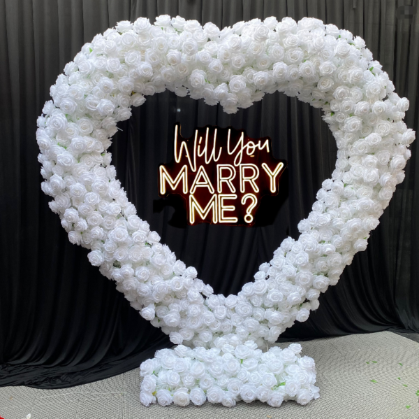 ScreenShot_2026-09-18_154927_252 White Heart‑Shaped Floral Arch With Metal Stand, 2M Artificial Rose Heart Flower Backdrop for Wedding Proposal Party Decor
