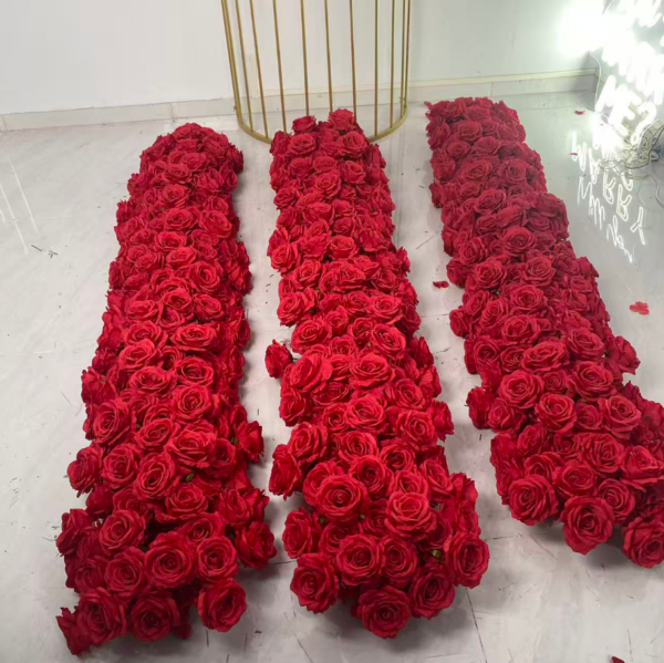 ScreenShot_2026-09-18_173621_731 Solid Red Rose Flower Runner With Stand, 100×40cm Artificial Aisle Floral Row Customizable Length for Wedding Party Decor