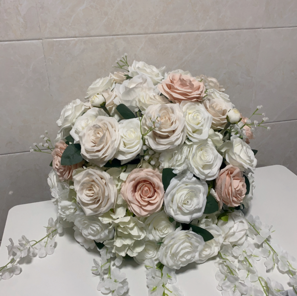 ScreenShot_2026-09-18_180349_625 White Blush Pink Cascading Table Centerpiece Flower, 50cm Diameter Artificial Wedding Table Decor, Base Not Included