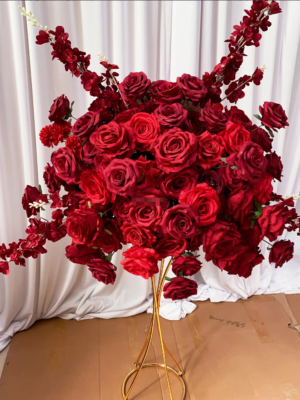 ScreenShot_2026-09-18_180639_442 Burgundy Red Rose Delphinium Table Centerpiece Flower, 60cm Diameter Artificial Wedding Table Decor, Base Not Included