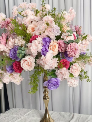ScreenShot_2026-09-18_181344_390 Pastel Pink Purple Mixed Greenery Table Centerpiece Flower, 70cm Diameter Artificial Wedding Table Decor, Base Not Included